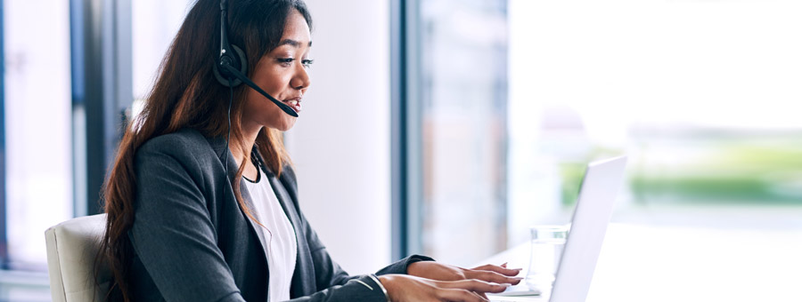 Care navigator assists patient on video call.
