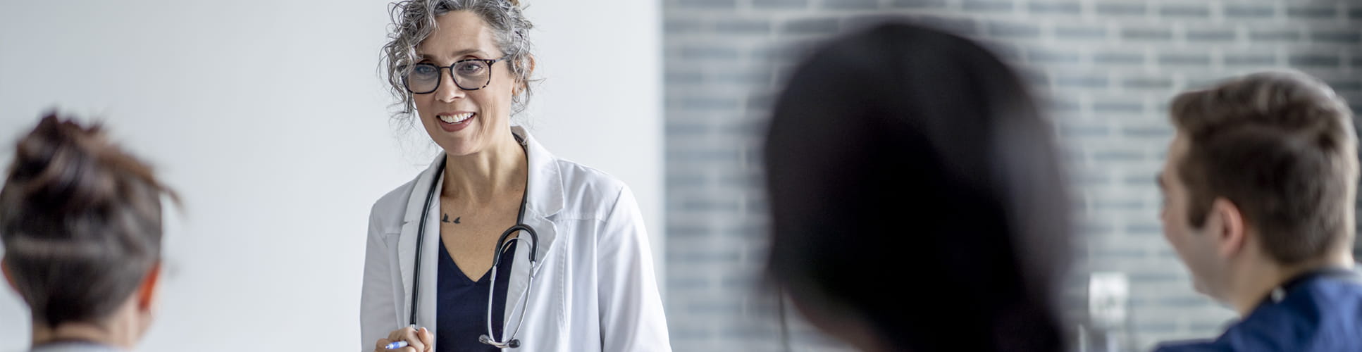 Hospital staff attending professional development classes.